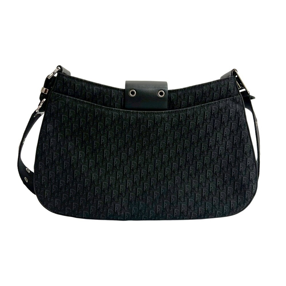 CHRISTIAN DIOR Black Leather Trotter Shoulder Bag - Picture 3 of 10